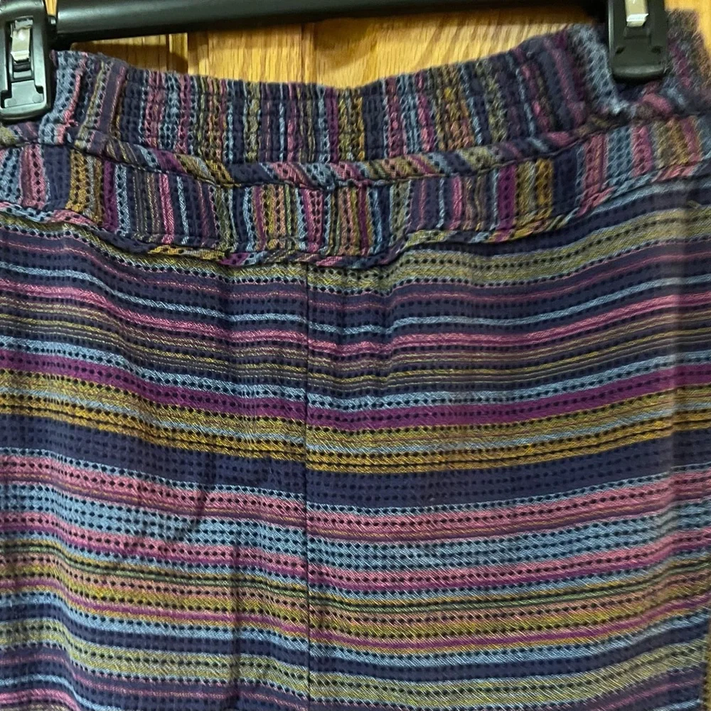Free People Sweet Escape High Waist Harem Woven Striped Pants Pouch Pockets XS‎